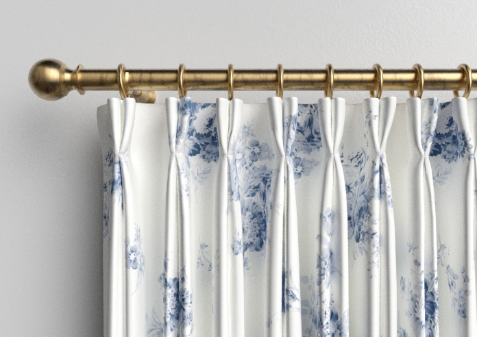 Shabby Chic by Rachel Ashwell Sunbleached Floral, China Blue - Made to Measure Curtains - Image 10